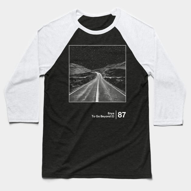 To Go Beyond - Minimalist Style Graphic Design Baseball T-Shirt by saudade